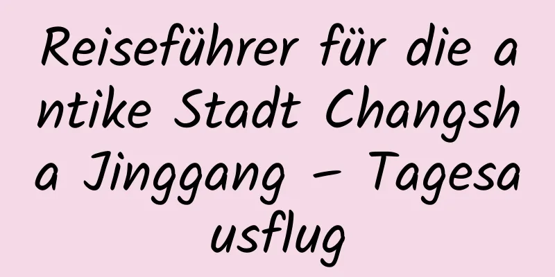 Reiseführer für die antike Stadt Changsha Jinggang – Tagesausflug