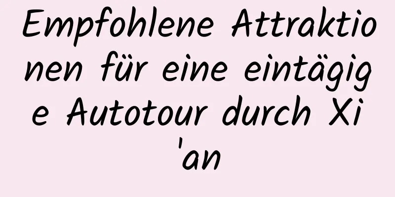 Empfohlene Attraktionen für eine eintägige Autotour durch Xi'an