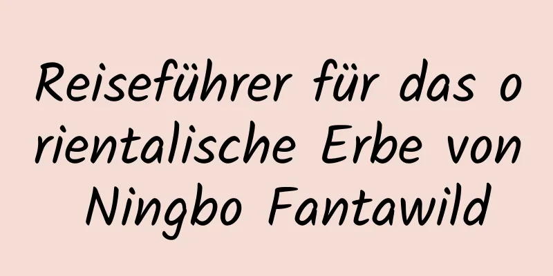 Reiseführer für das orientalische Erbe von Ningbo Fantawild