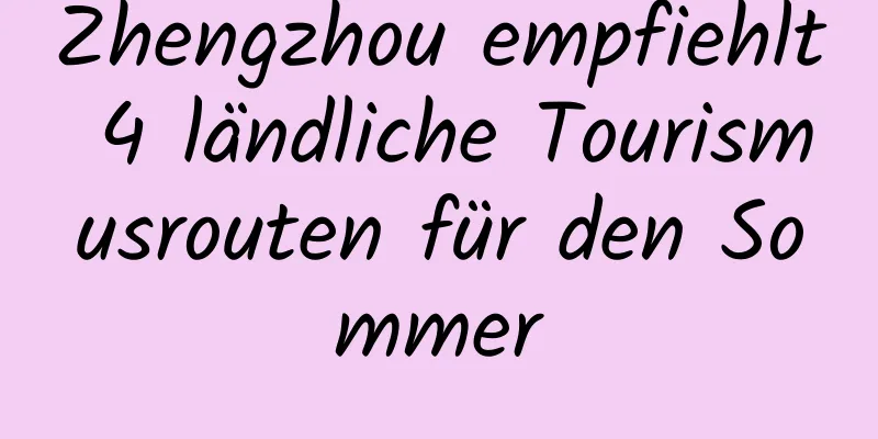 Zhengzhou empfiehlt 4 ländliche Tourismusrouten für den Sommer