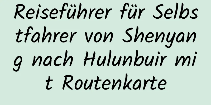 Reiseführer für Selbstfahrer von Shenyang nach Hulunbuir mit Routenkarte