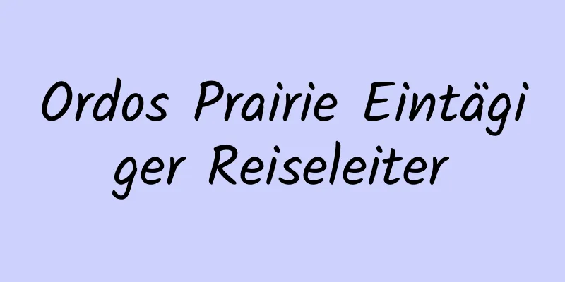 Ordos Prairie Eintägiger Reiseleiter