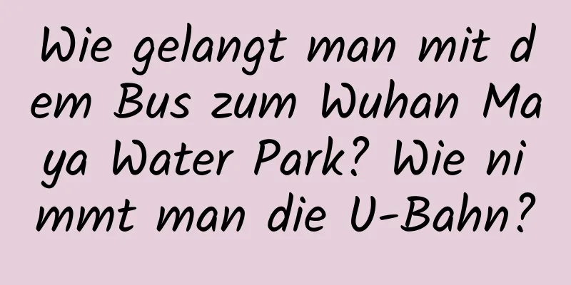 Wie gelangt man mit dem Bus zum Wuhan Maya Water Park? Wie nimmt man die U-Bahn?