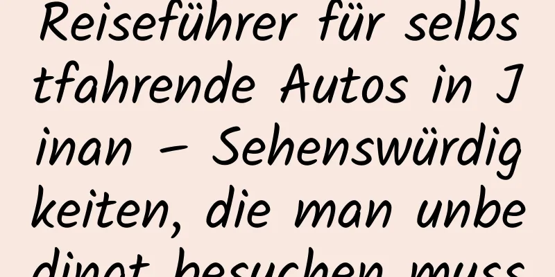 Reiseführer für selbstfahrende Autos in Jinan – Sehenswürdigkeiten, die man unbedingt besuchen muss