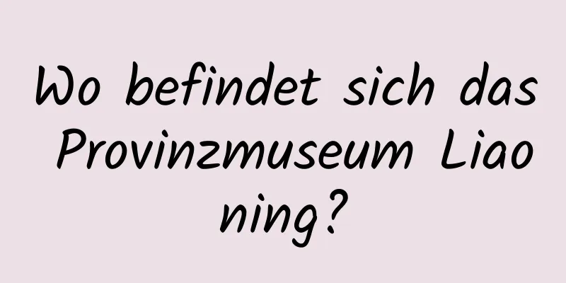 Wo befindet sich das Provinzmuseum Liaoning?