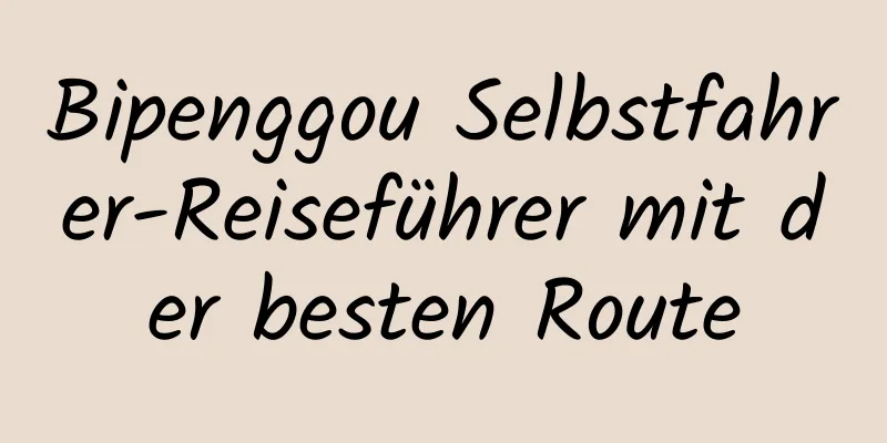 Bipenggou Selbstfahrer-Reiseführer mit der besten Route