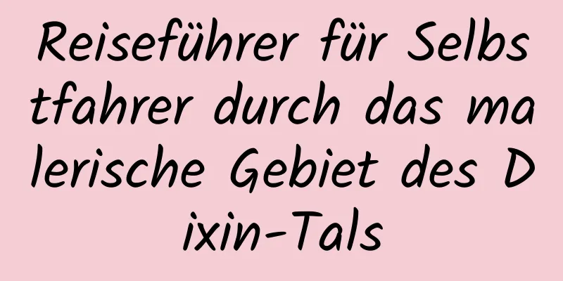 Reiseführer für Selbstfahrer durch das malerische Gebiet des Dixin-Tals