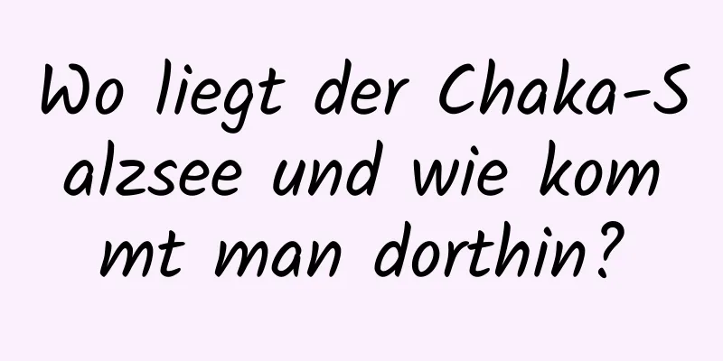 Wo liegt der Chaka-Salzsee und wie kommt man dorthin?