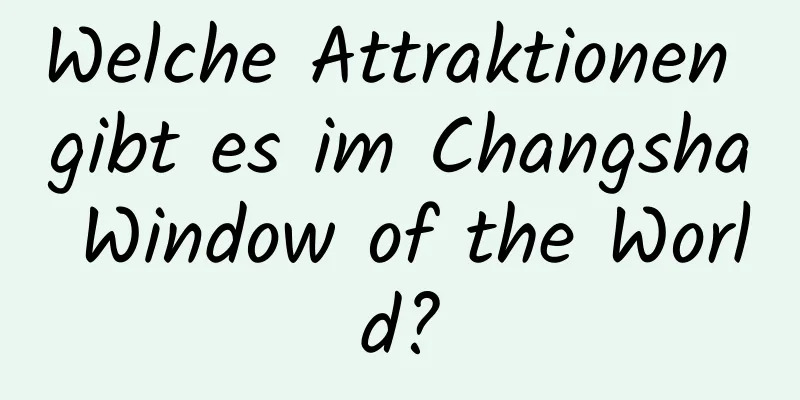 Welche Attraktionen gibt es im Changsha Window of the World?