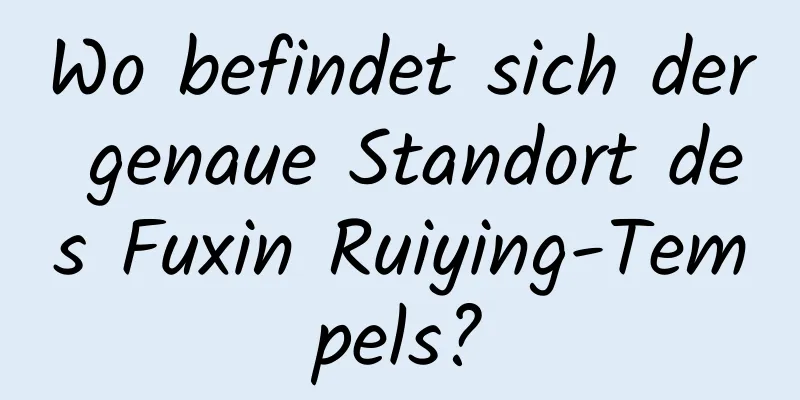 Wo befindet sich der genaue Standort des Fuxin Ruiying-Tempels?