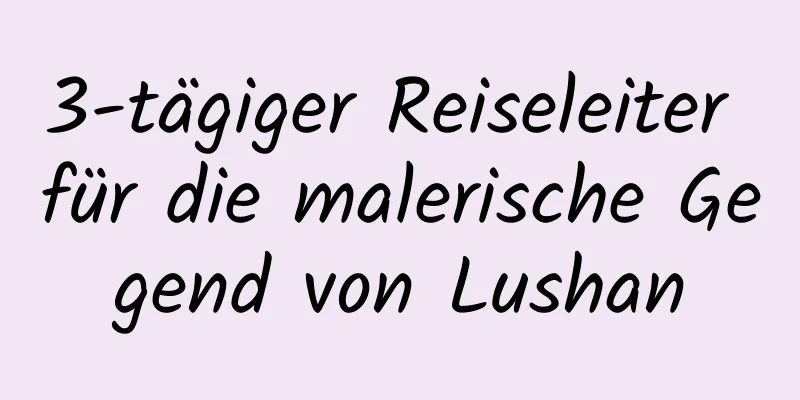 3-tägiger Reiseleiter für die malerische Gegend von Lushan