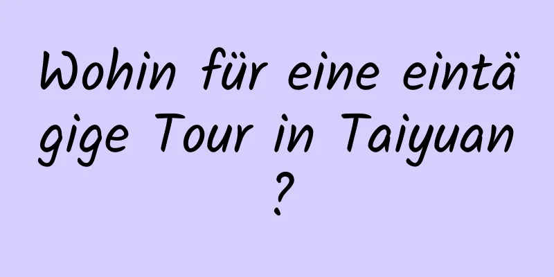 Wohin für eine eintägige Tour in Taiyuan?