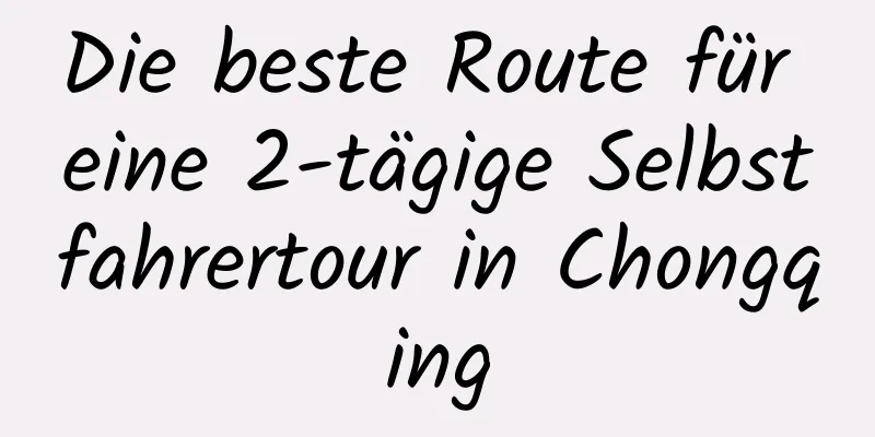 Die beste Route für eine 2-tägige Selbstfahrertour in Chongqing