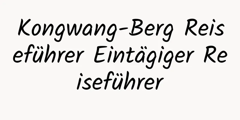 Kongwang-Berg Reiseführer Eintägiger Reiseführer