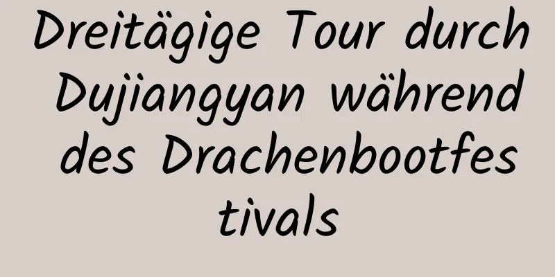 Dreitägige Tour durch Dujiangyan während des Drachenbootfestivals