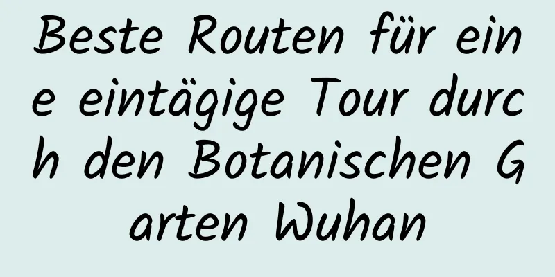 Beste Routen für eine eintägige Tour durch den Botanischen Garten Wuhan