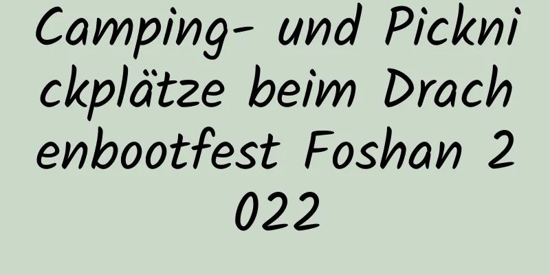 Camping- und Picknickplätze beim Drachenbootfest Foshan 2022