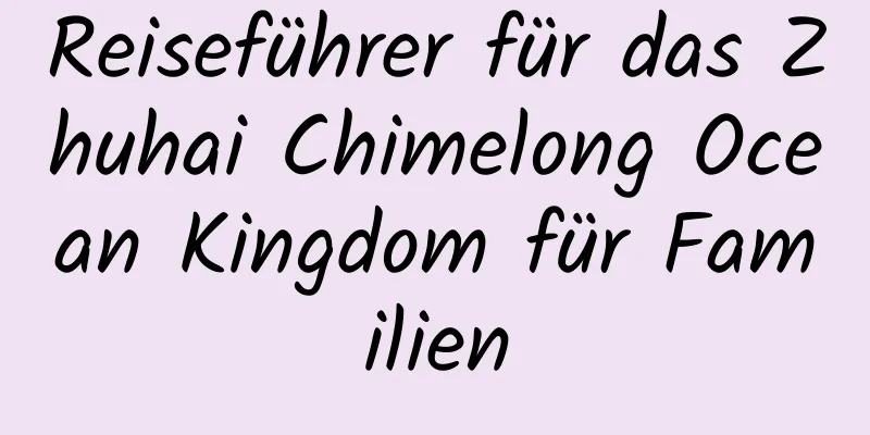 Reiseführer für das Zhuhai Chimelong Ocean Kingdom für Familien