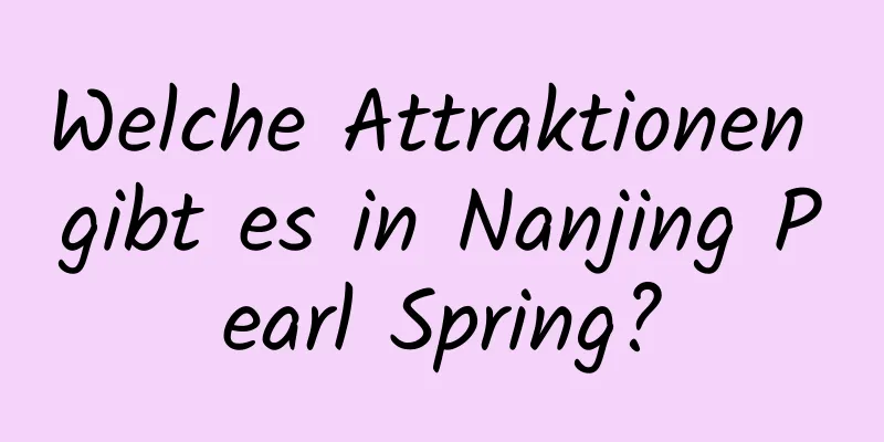 Welche Attraktionen gibt es in Nanjing Pearl Spring?