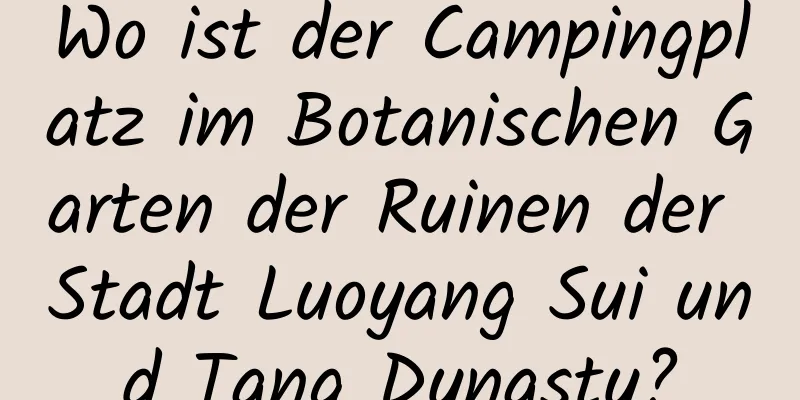 Wo ist der Campingplatz im Botanischen Garten der Ruinen der Stadt Luoyang Sui und Tang Dynasty?