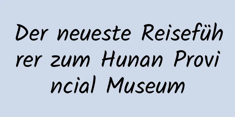 Der neueste Reiseführer zum Hunan Provincial Museum