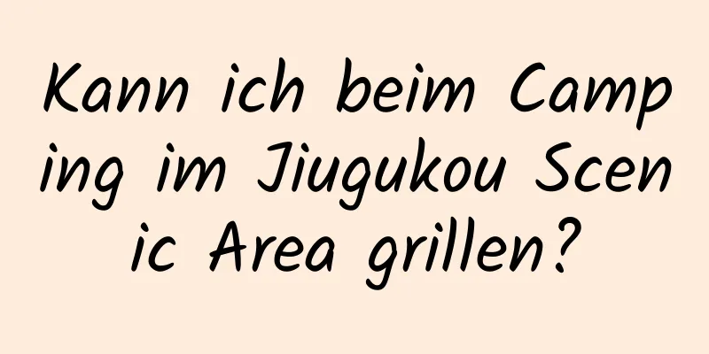 Kann ich beim Camping im Jiugukou Scenic Area grillen?