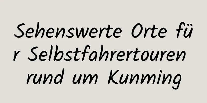 Sehenswerte Orte für Selbstfahrertouren rund um Kunming