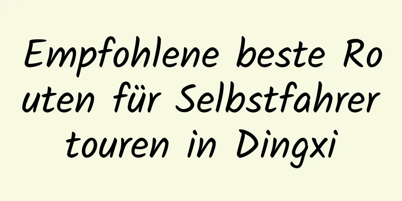 Empfohlene beste Routen für Selbstfahrertouren in Dingxi