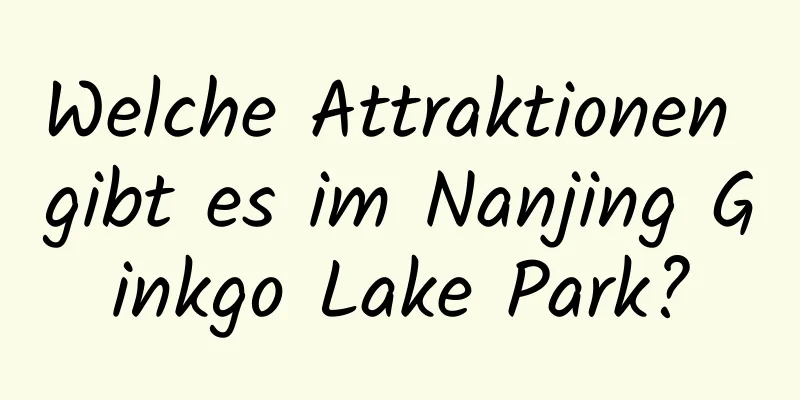 Welche Attraktionen gibt es im Nanjing Ginkgo Lake Park?