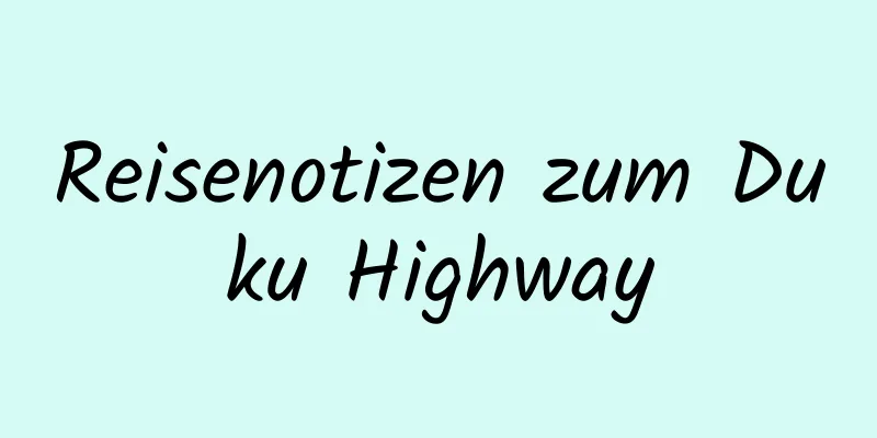 Reisenotizen zum Duku Highway