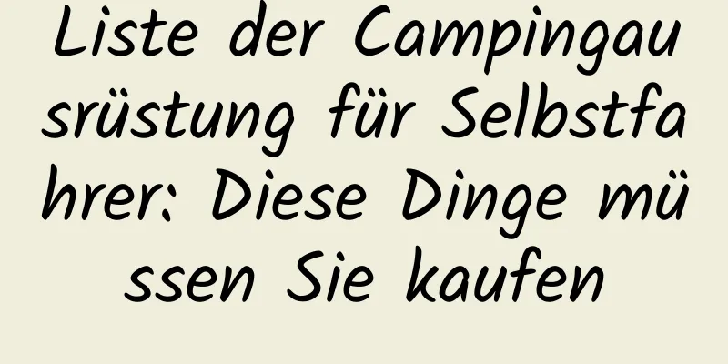 Liste der Campingausrüstung für Selbstfahrer: Diese Dinge müssen Sie kaufen