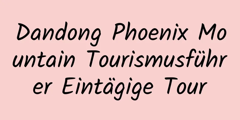 Dandong Phoenix Mountain Tourismusführer Eintägige Tour