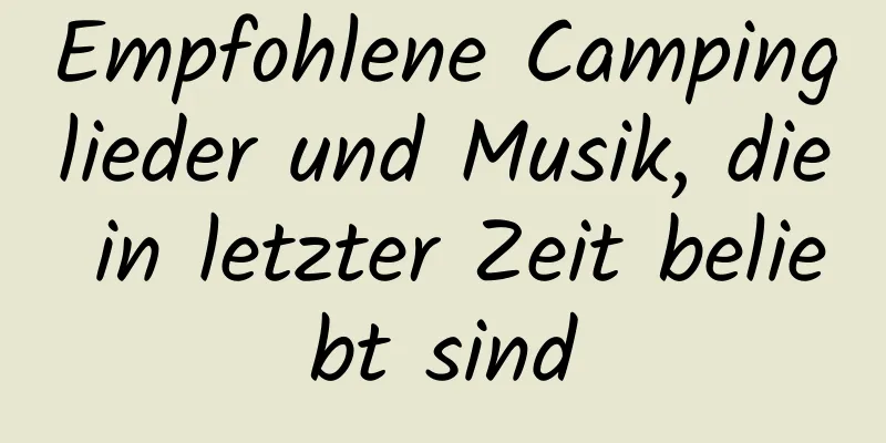 Empfohlene Campinglieder und Musik, die in letzter Zeit beliebt sind