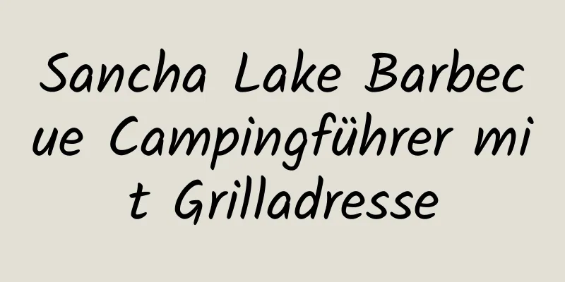 Sancha Lake Barbecue Campingführer mit Grilladresse