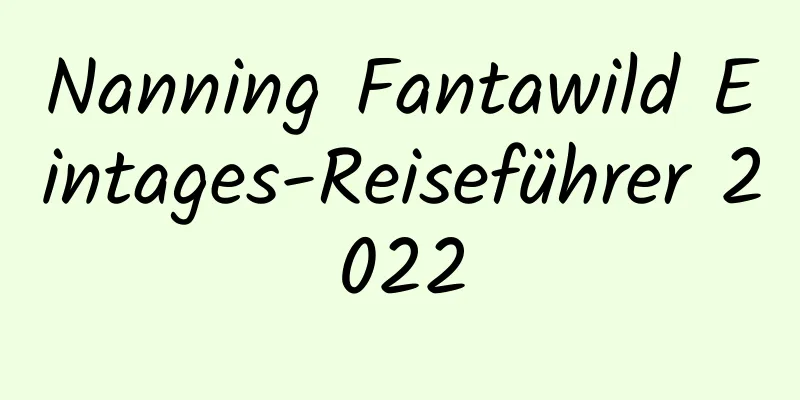 Nanning Fantawild Eintages-Reiseführer 2022