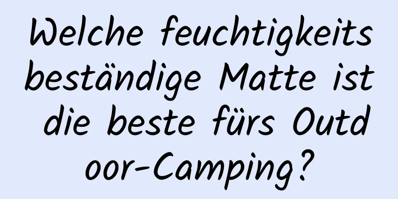 Welche feuchtigkeitsbeständige Matte ist die beste fürs Outdoor-Camping?