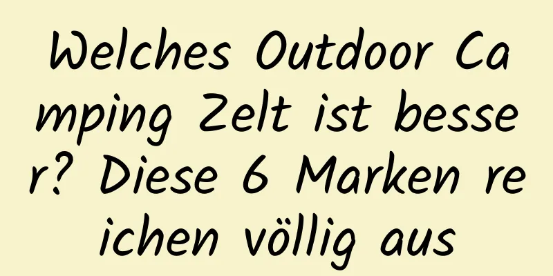 Welches Outdoor Camping Zelt ist besser? Diese 6 Marken reichen völlig aus