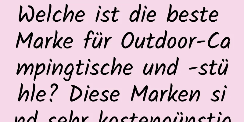 Welche ist die beste Marke für Outdoor-Campingtische und -stühle? Diese Marken sind sehr kostengünstig