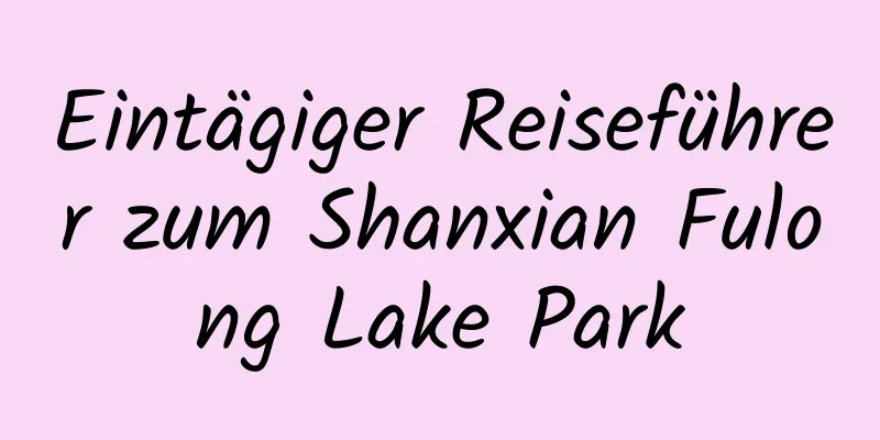 Eintägiger Reiseführer zum Shanxian Fulong Lake Park