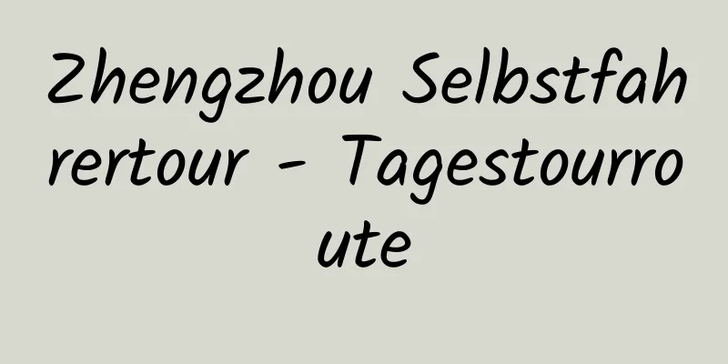 Zhengzhou Selbstfahrertour - Tagestourroute