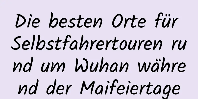 Die besten Orte für Selbstfahrertouren rund um Wuhan während der Maifeiertage