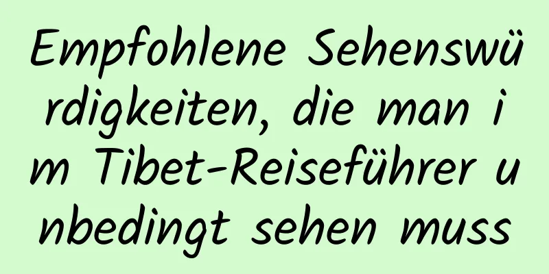 Empfohlene Sehenswürdigkeiten, die man im Tibet-Reiseführer unbedingt sehen muss