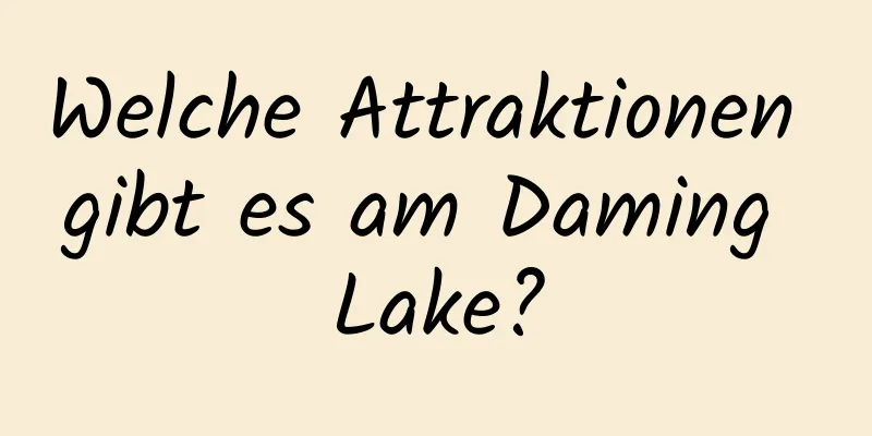 Welche Attraktionen gibt es am Daming Lake?