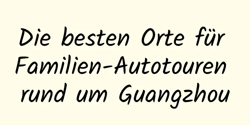 Die besten Orte für Familien-Autotouren rund um Guangzhou