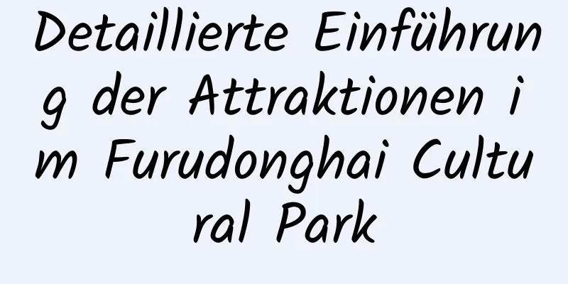 Detaillierte Einführung der Attraktionen im Furudonghai Cultural Park