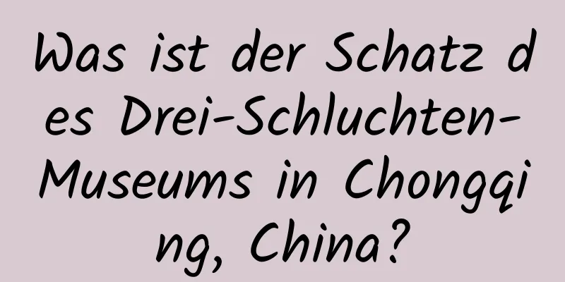 Was ist der Schatz des Drei-Schluchten-Museums in Chongqing, China?