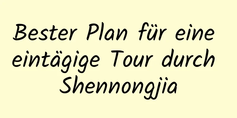 Bester Plan für eine eintägige Tour durch Shennongjia