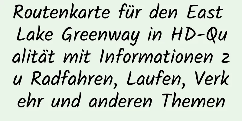 Routenkarte für den East Lake Greenway in HD-Qualität mit Informationen zu Radfahren, Laufen, Verkehr und anderen Themen