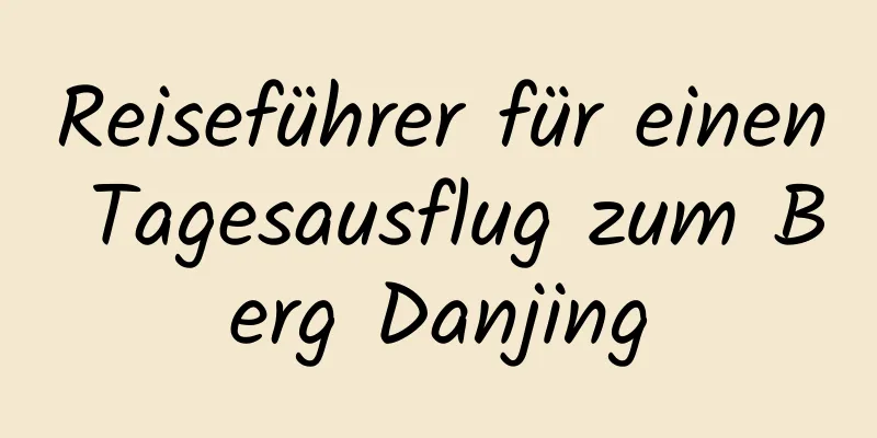 Reiseführer für einen Tagesausflug zum Berg Danjing