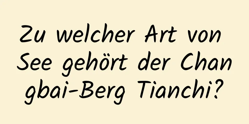 Zu welcher Art von See gehört der Changbai-Berg Tianchi?